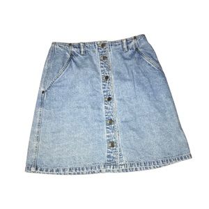 Buttoned Denim Skirt, Size 8 Liz Claiborne